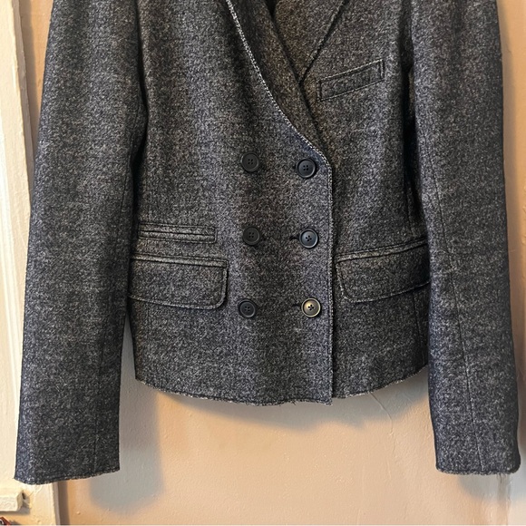j.crew • gray tweed double breasted blazer - Picture 5 of 17